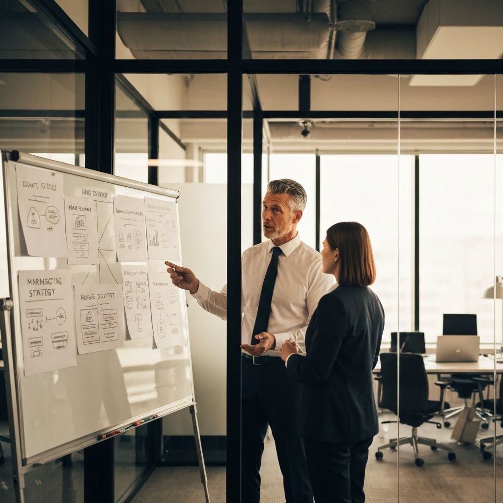 Strategy meeting with marketing team