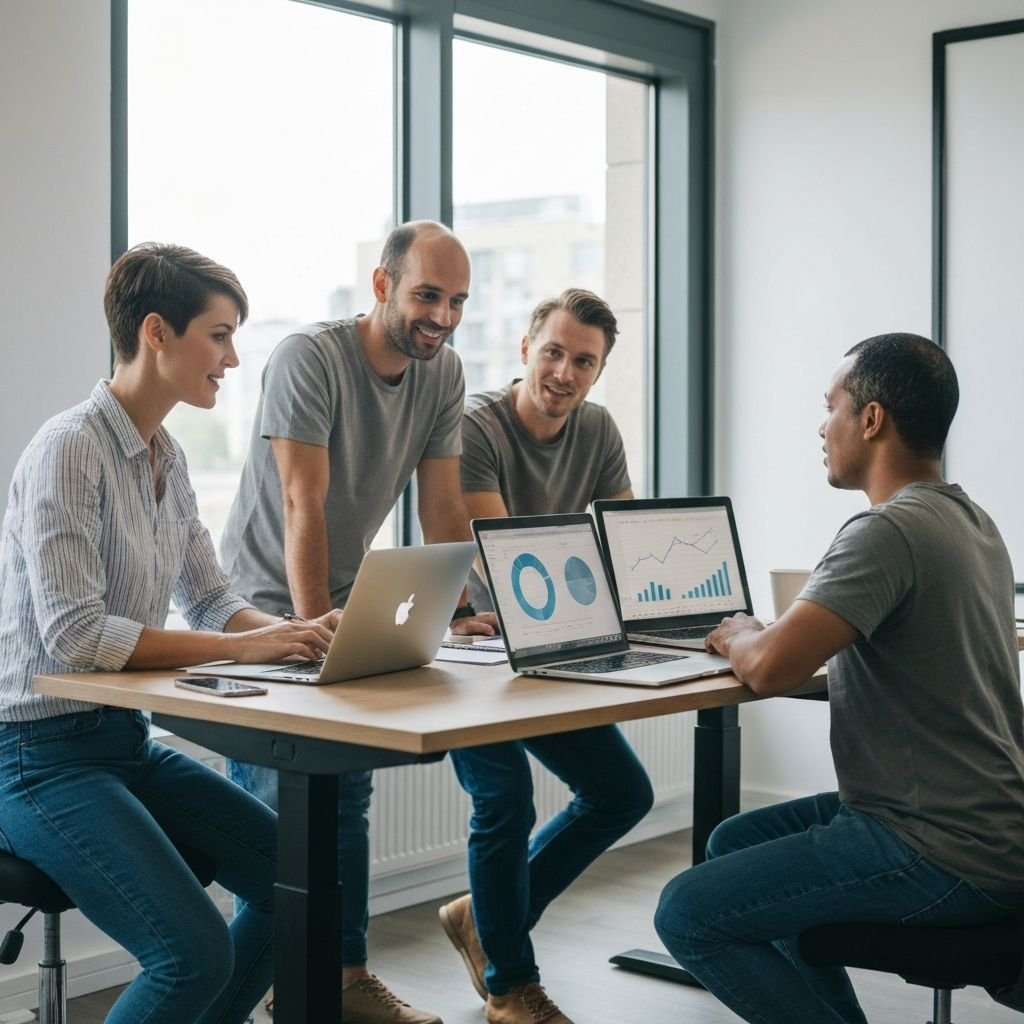 Marketing team collaborating